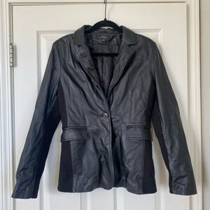 American Vintage Black Leather Blazer